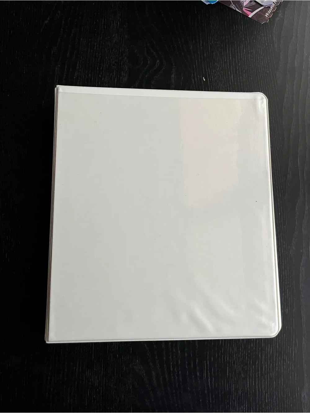 1-Inch White 3-Ring Binder View Clear Overlay Pocket